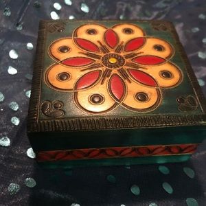 Beautiful Hand Carved Wooden Jewelry Box